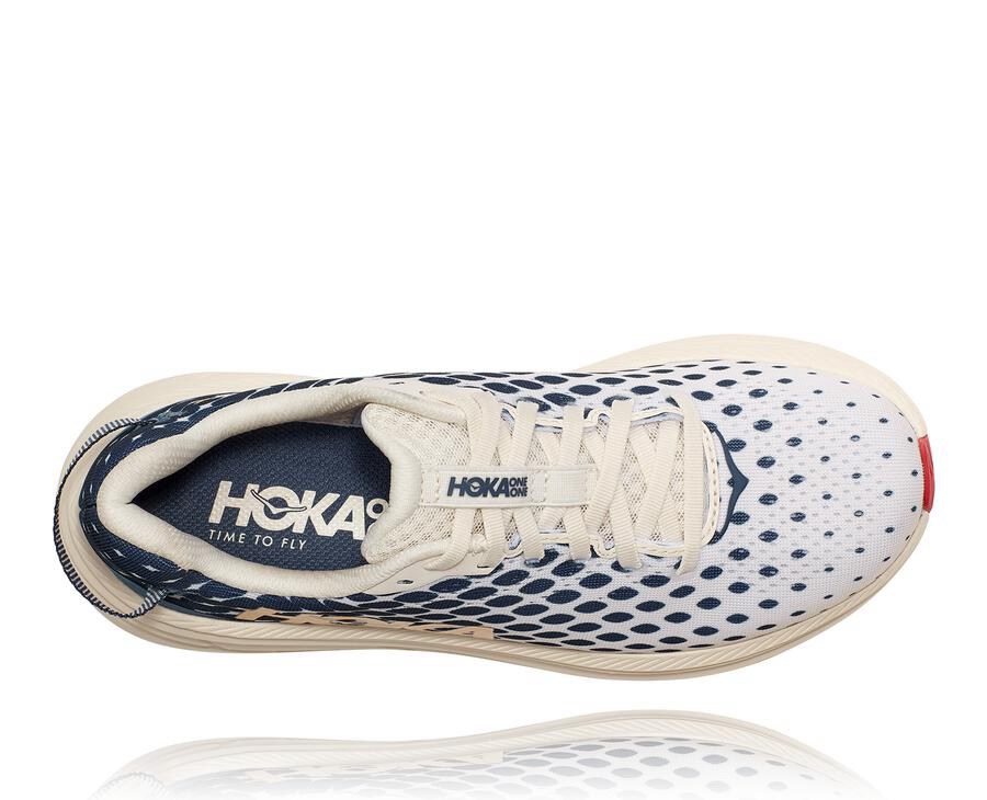 Running Shoes Womens - Hoka One One Rincon 2 - White/Blue - MFTUPWH-47